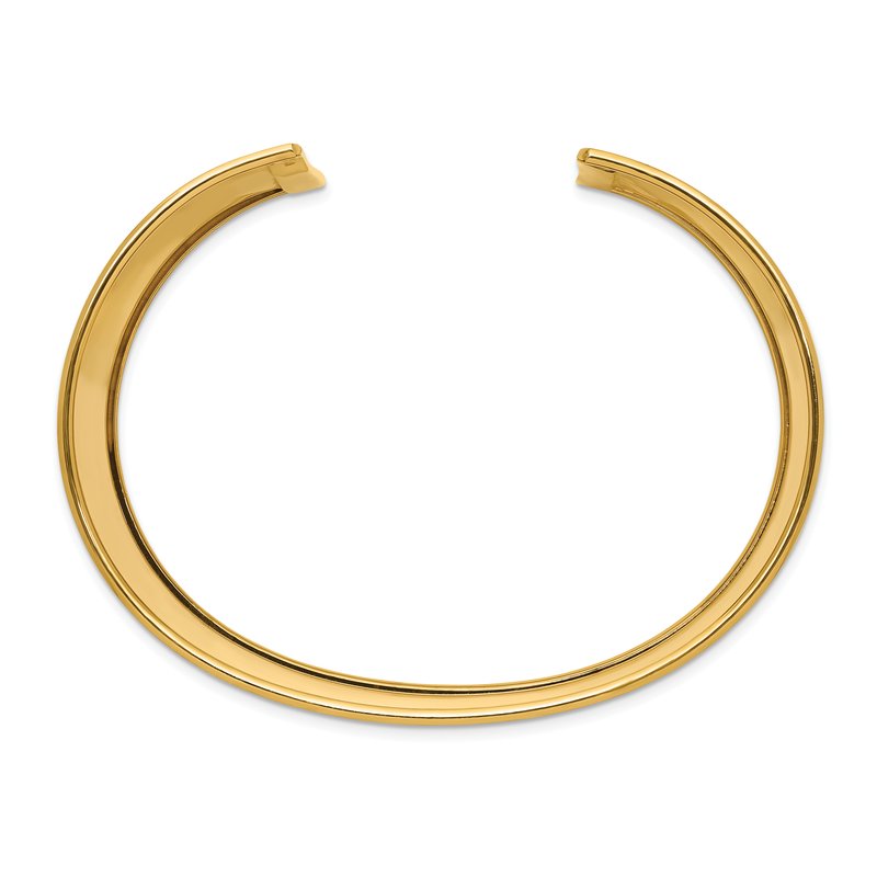 14k 47mm Polished Cuff Bangle Bracelet