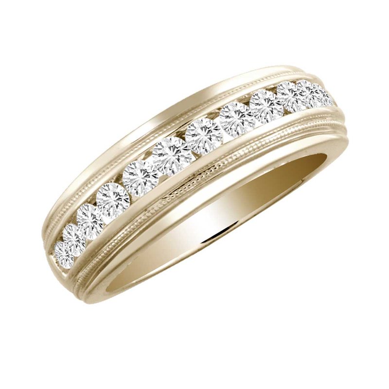 14K  1.00Ct Diam Men&amp;Apos;S Band