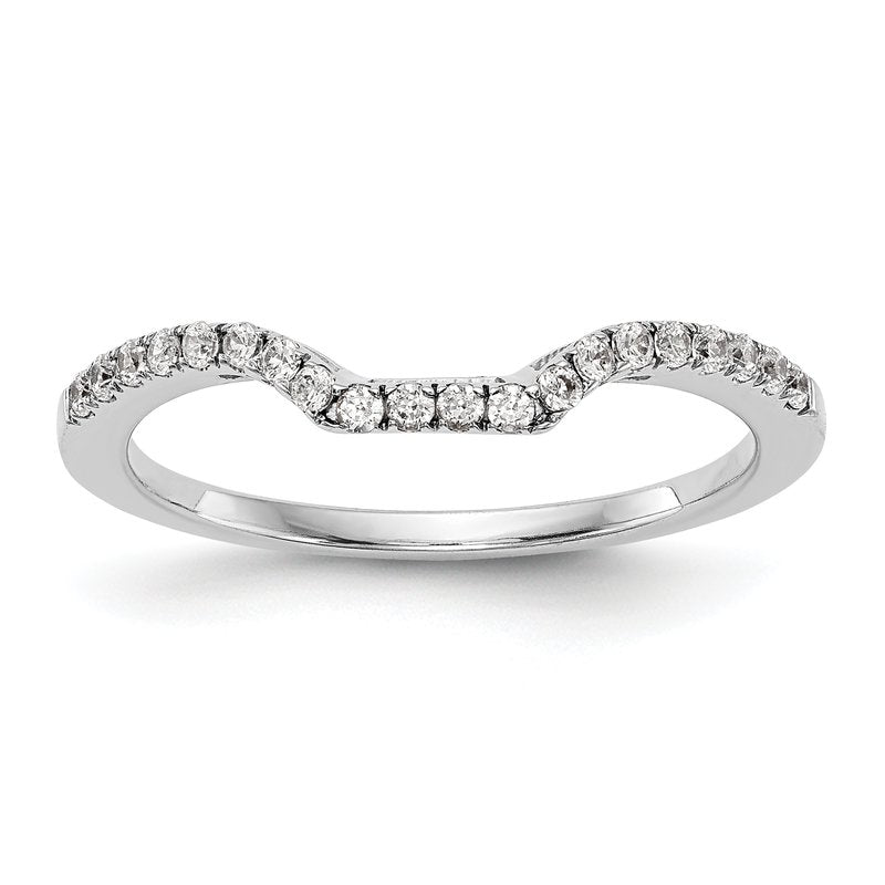 14K White Gold 1/5 carat Lab Grown Diamond VS+ F+ Complete Wedding Band