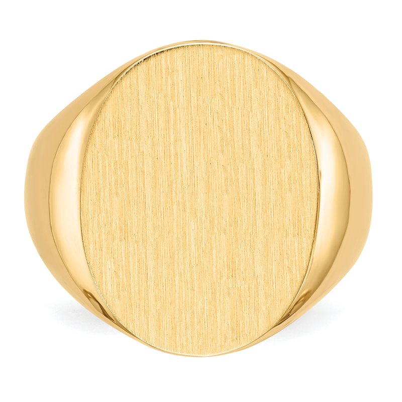 14k 16.0x20.5mm Open Back Mens Signet Ring