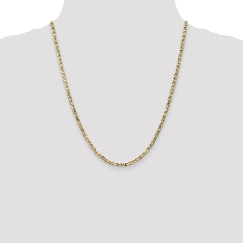 14K 3mm Concave Anchor Chain