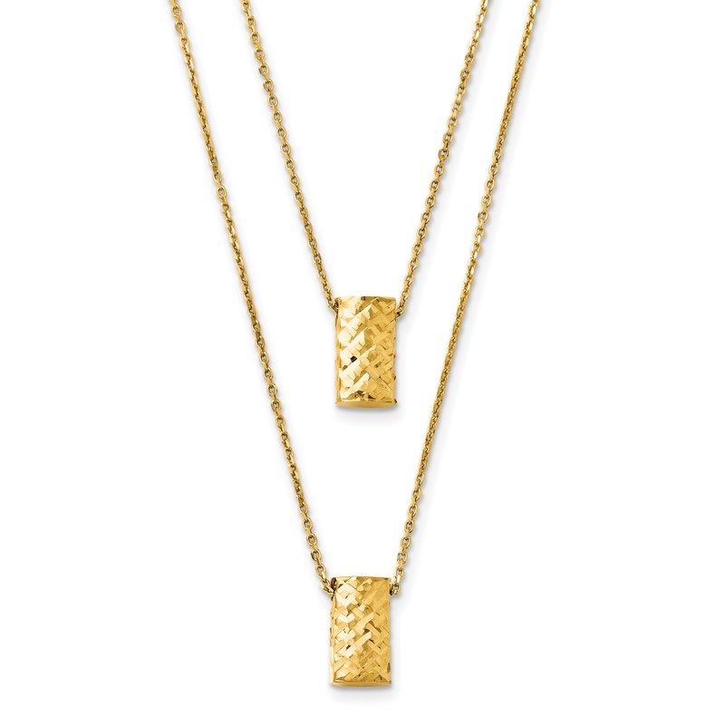 14K Two Layer D/C Necklace