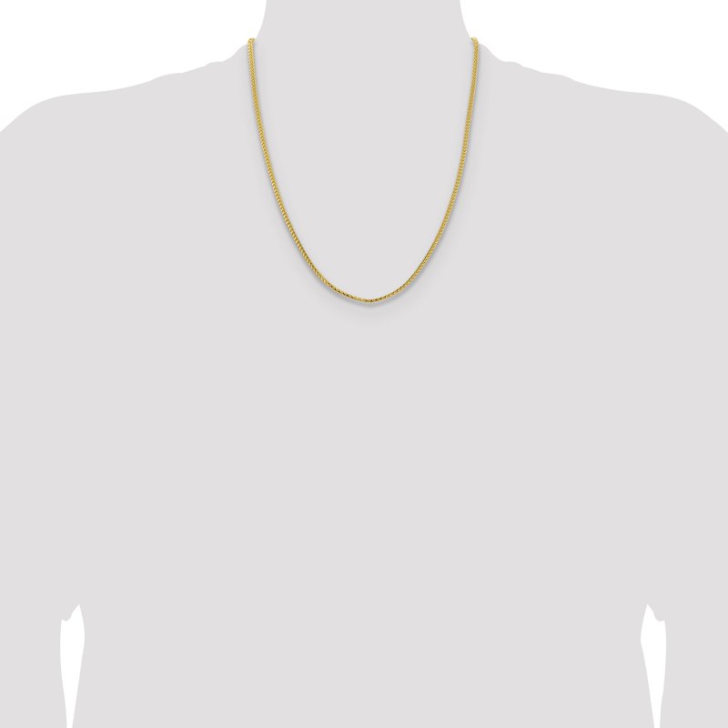 14K 18 inch 3mm Franco with Fancy Lobster Clasp Chain