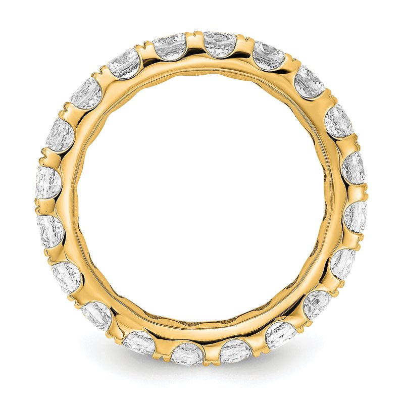 14K Rose Gold 1/2 carat Lab Grown Diamond VS+ F+ Size 4.5 Complete Eternity Band