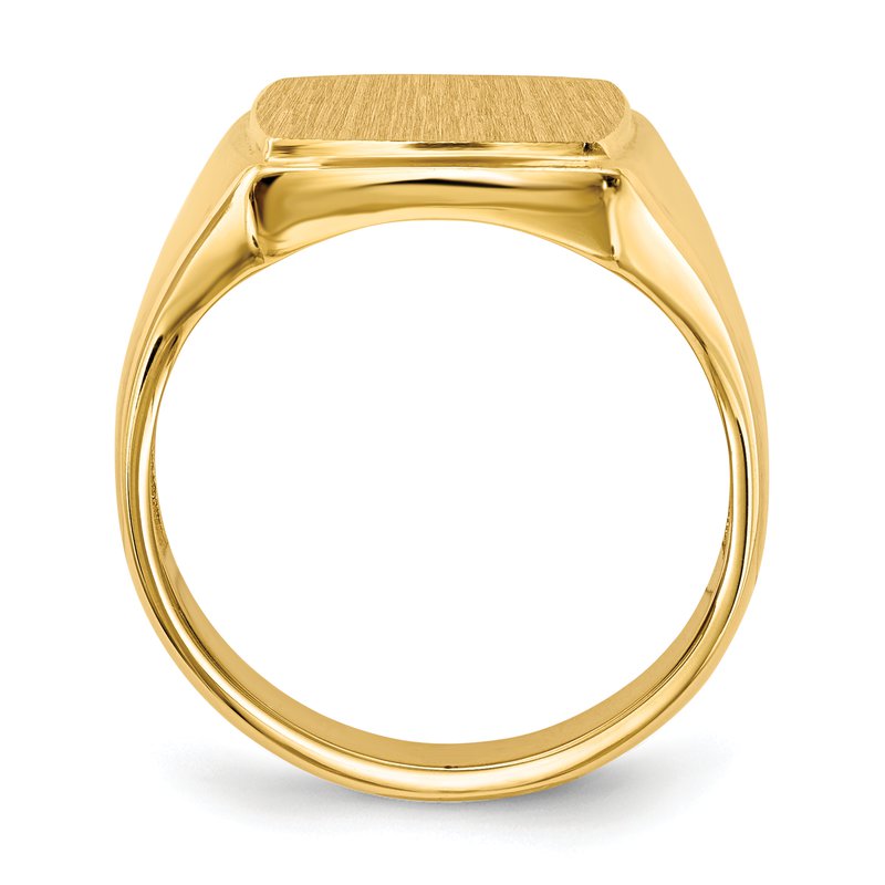 14k 13.0x14.5mm Open Back Mens Signet Ring