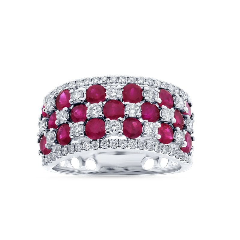 14K 0.72Ct Diamond Ruby  Ring