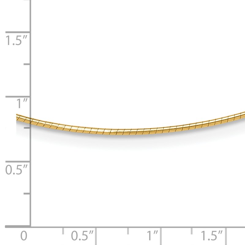 14K 1.2mm Omega Necklace Detachable clasp Omega Necklace