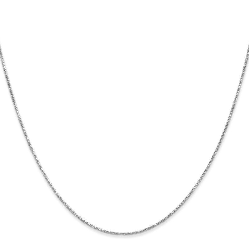 14K White Gold 10 inch 1mm Parisian Wheat with Lobster Clasp Anklet
