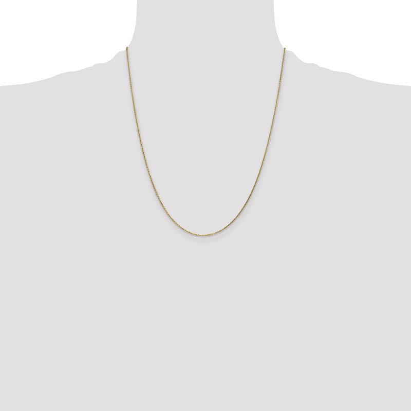14K 14 inch .95mm Diamond-cut Cable with Lobster Clasp Chain