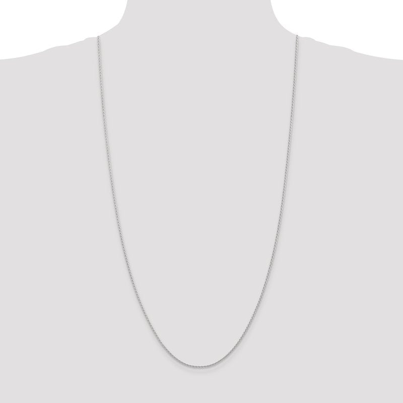 14K White Gold 10 inch 1.5mm Parisian Wheat with Lobster Clasp Anklet