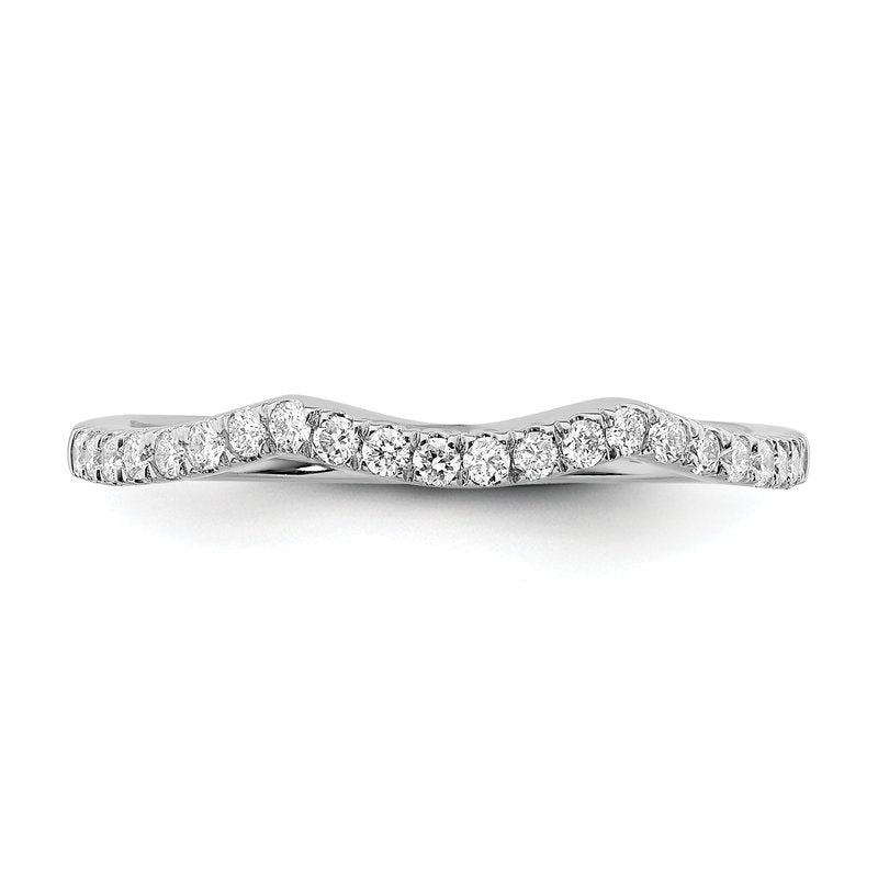 14K White Gold 1/5 carat Lab Grown Diamond VS/SI  D E F  Wedding Band