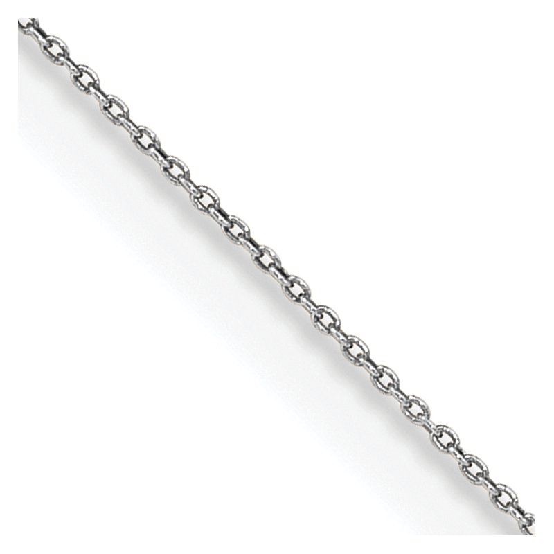 14K White Gold 14 inch .75mm Cable with Spring Ring Clasp Pendant Chain