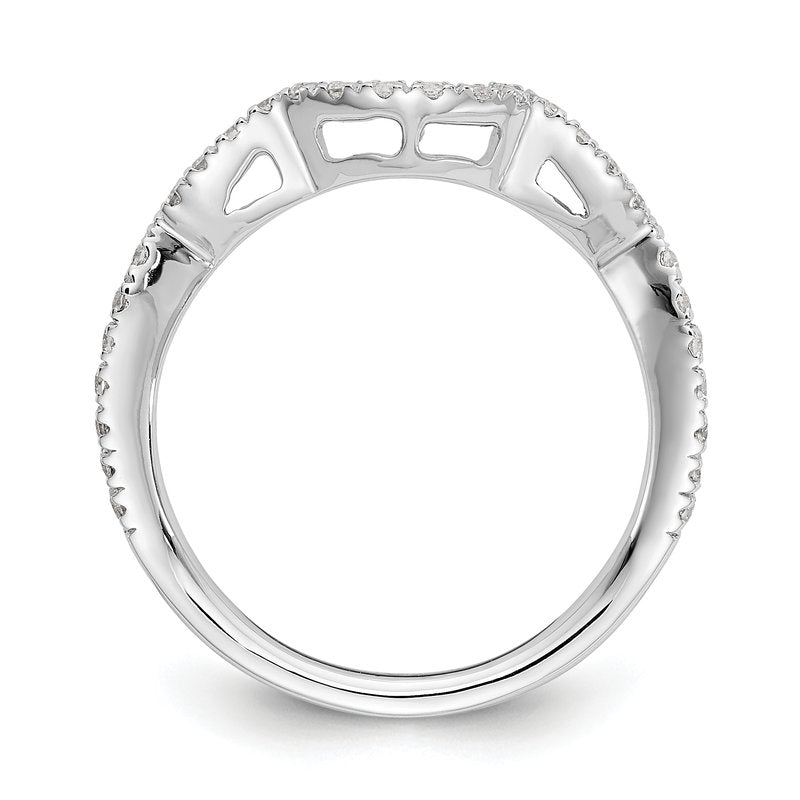 14K White Gold 1/3 carat Lab Grown Diamond VS/SI  D E F  Wedding Band