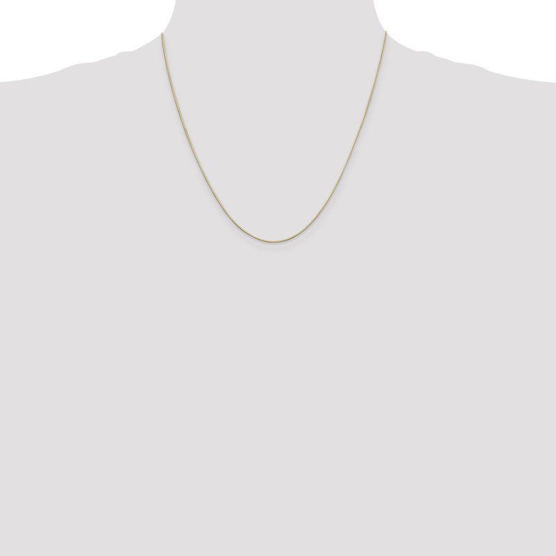 14K 10 inch .6mm Octagonal Snake with Lobster Clasp Anklet