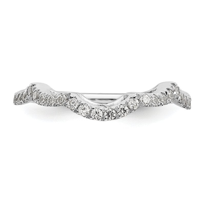14K White Gold 1/3 carat Lab Grown Diamond VS/SI  D E F  Wedding Band