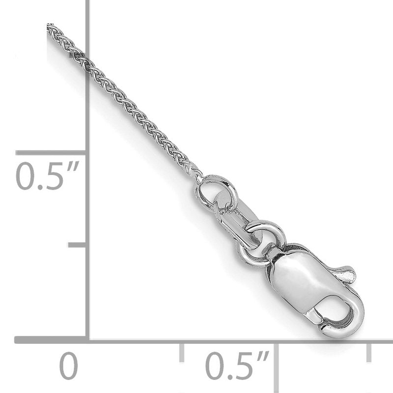14K White Gold .8mm Spiga Chain