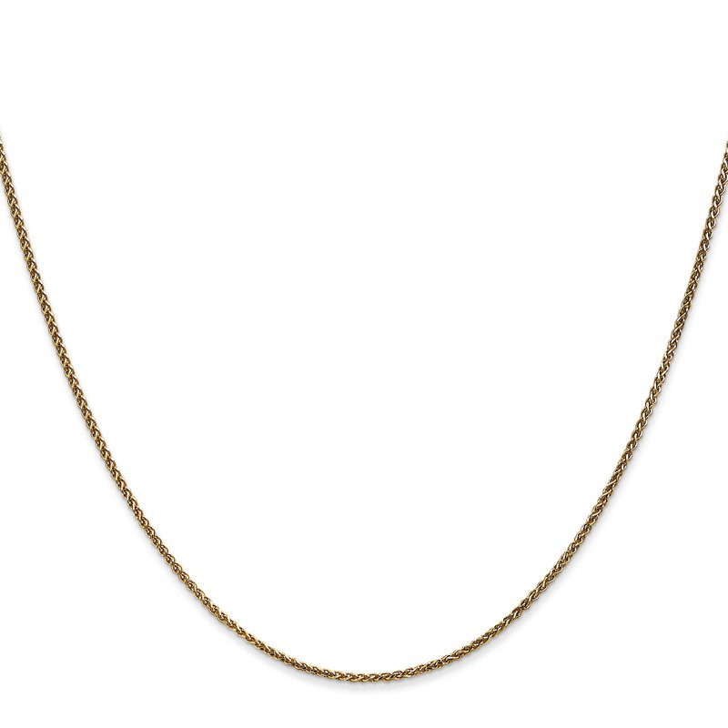 14K 10 inch 1.25mm Diamond-cut Spiga with Lobster Clasp Anklet