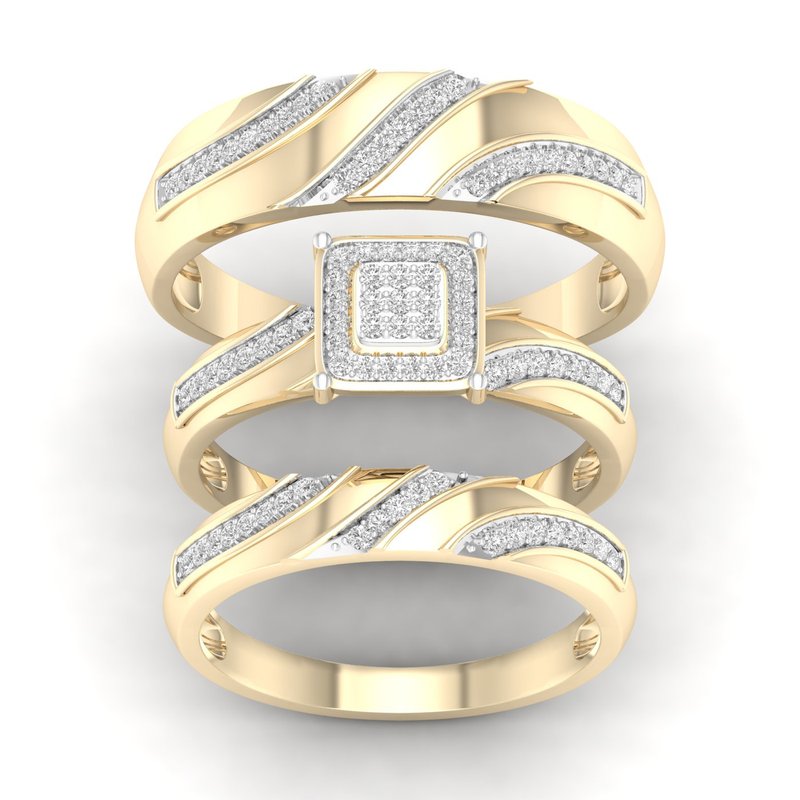 10K 0.25Ct Diam Trio Set