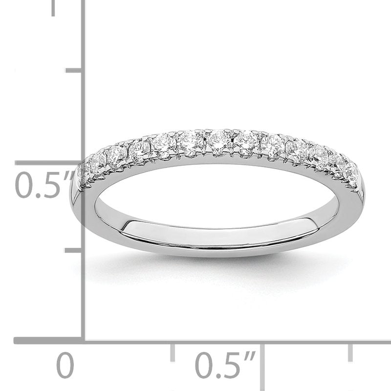14K White Gold 1/5 carat Lab Grown Diamond VS+ F+ Complete Wedding Band