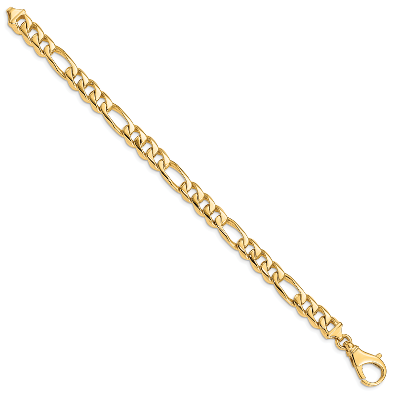 14K 20 inch 8.5mm Hand Polished Fancy Link with Fancy Lobster Clasp Chain