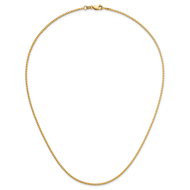 14K 1.3mm Box Chain