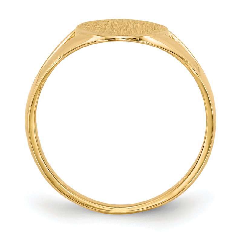 14k 9.0x16.5mm Closed Back Signet Ring