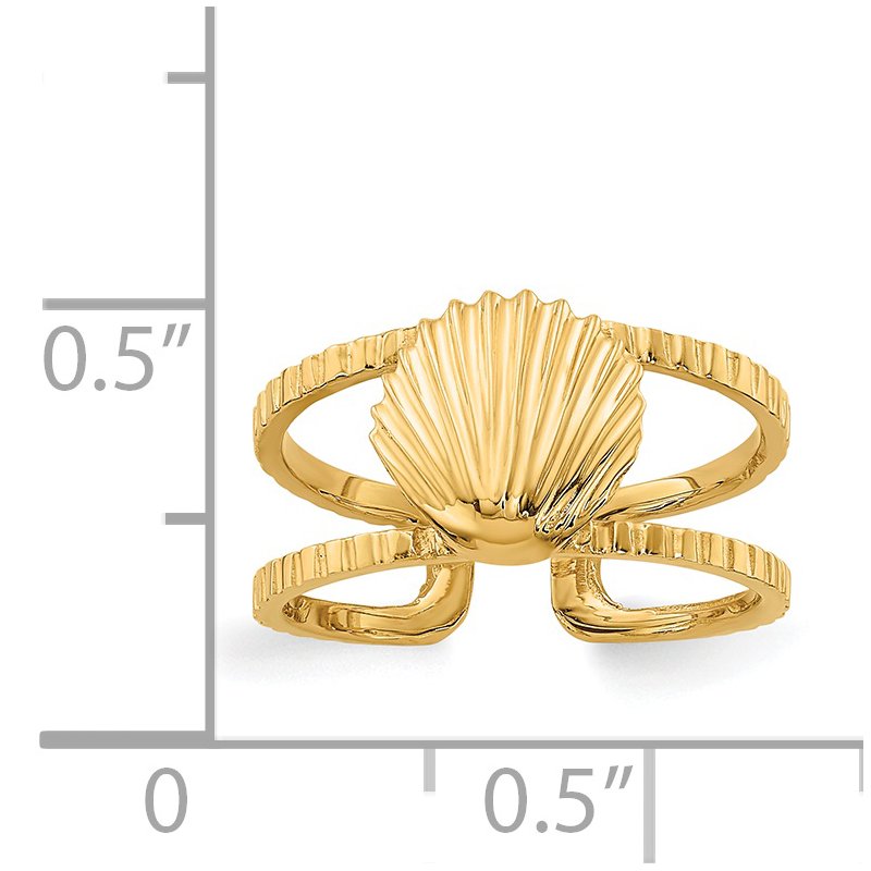 14k Sea Shell Toe Ring