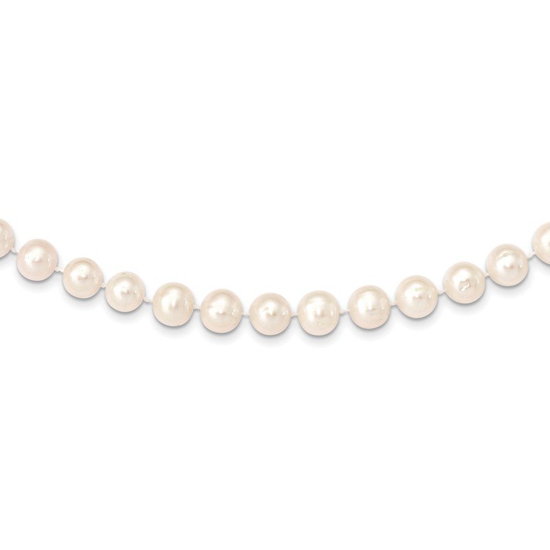 14k 9-10mm White Near-Round Freshwater Cultured Pearl 16 inch Necklace
