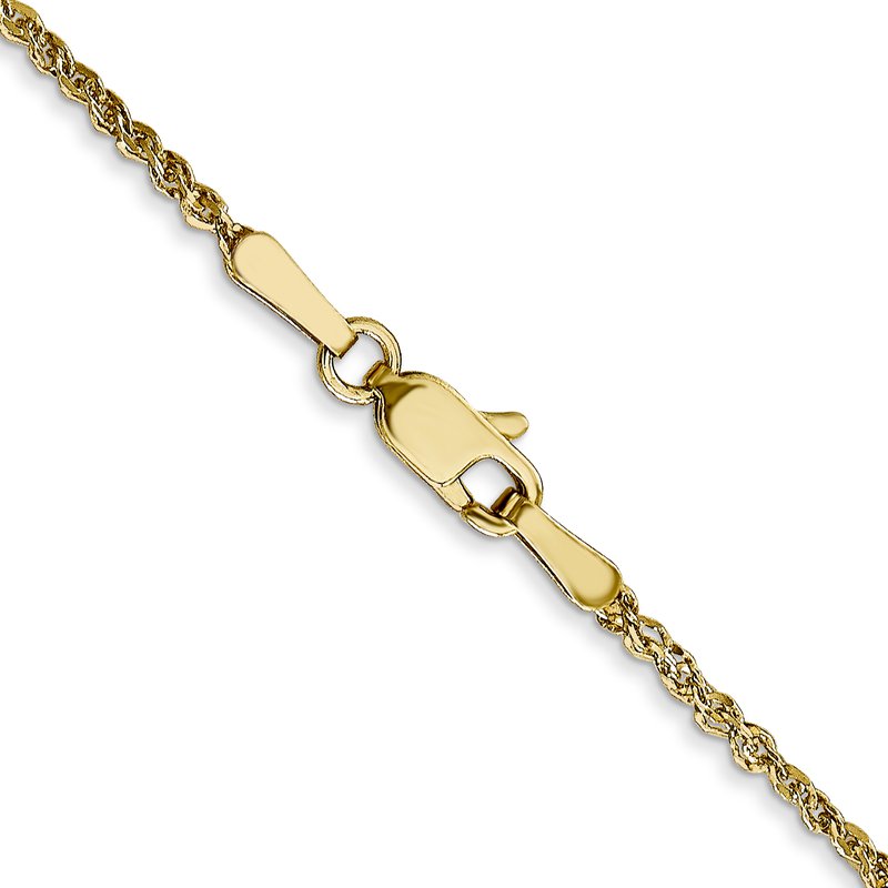 14K 10 inch 1.7mm Ropa with Lobster Clasp Anklet