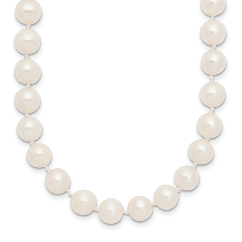 14k 7-8mm White Near-Round Freshwater Cultured Pearl 16 inch Necklace
