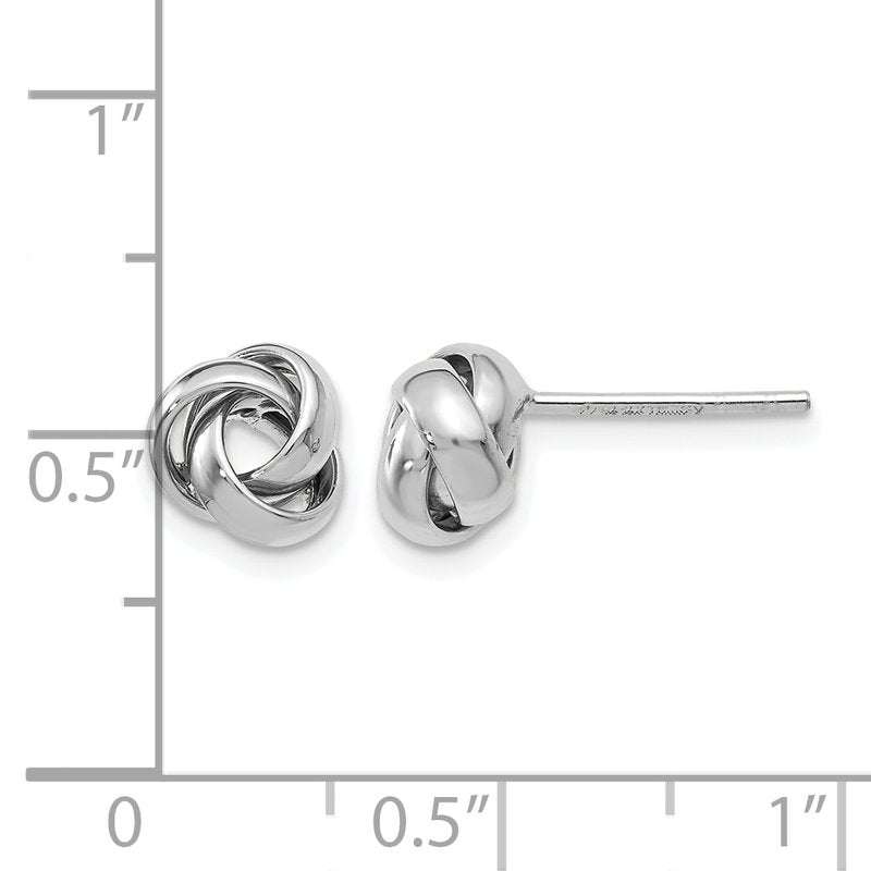 14K White Gold Polished Post Earrings