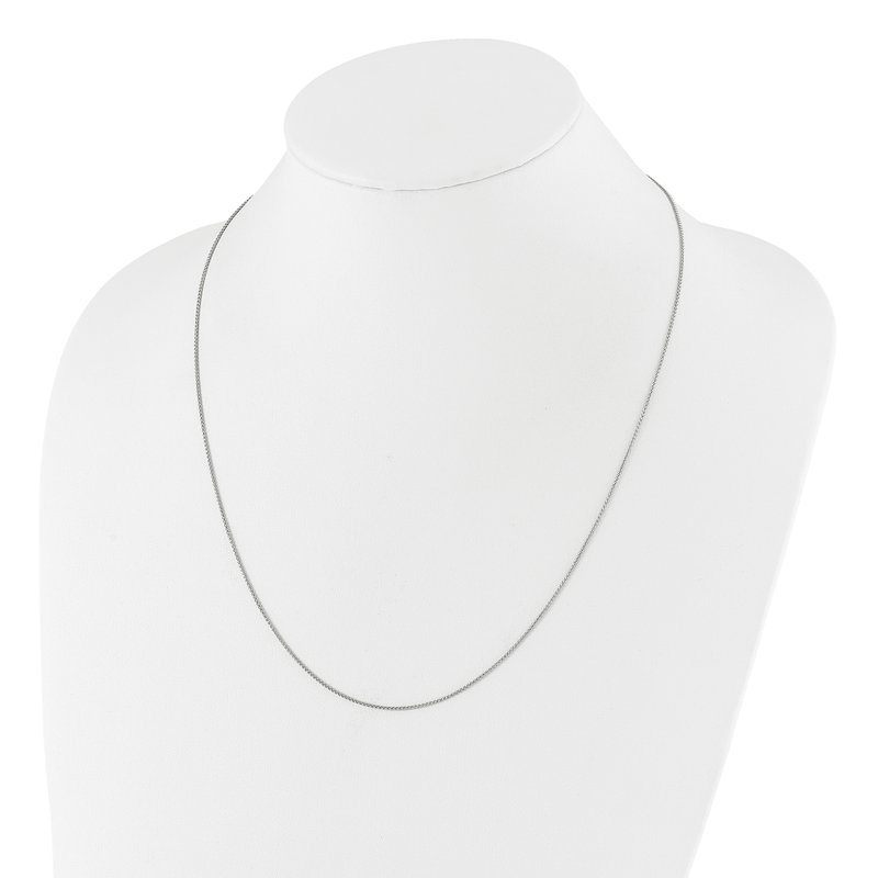 Sterling Silver RH-plated Adjustable 1mm Spiga Chain