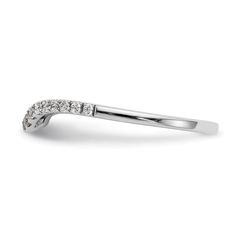 14K White Gold 1/5 carat Lab Grown Diamond VS+ F+ Complete Wedding Band
