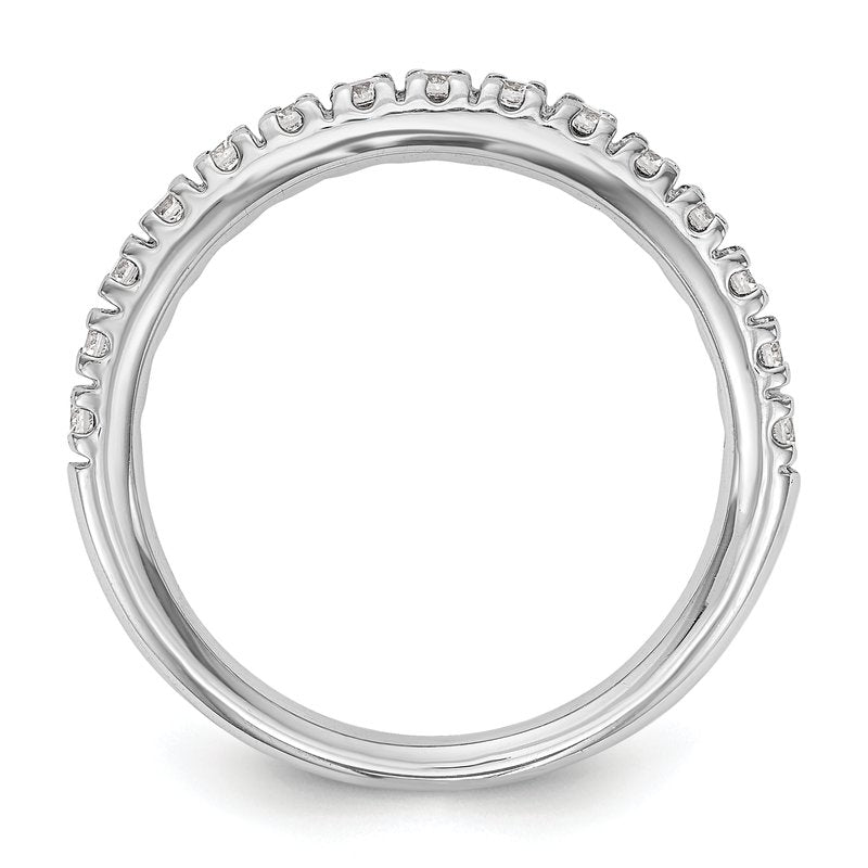 14K White Gold 1/4 carat Lab Grown Diamond VS+ F+ Complete Wedding Band