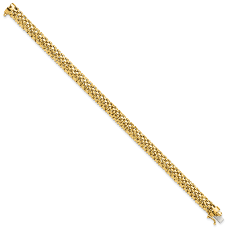 14k Polished 6.75mm Mesh 7.25 inch Bracelet