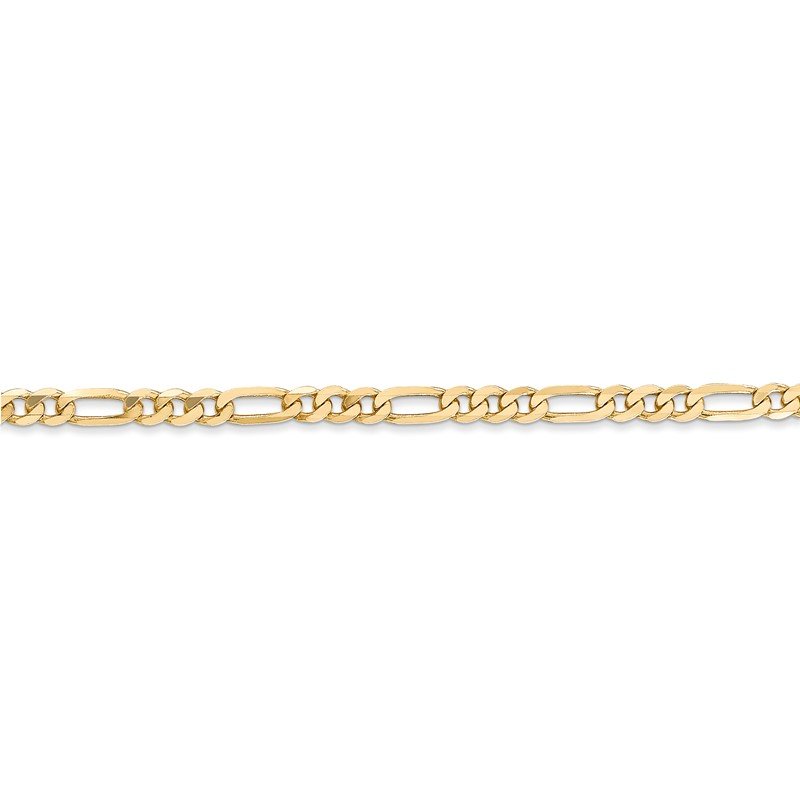 14K 26 inch 3mm Flat Figaro with Lobster Clasp Chain