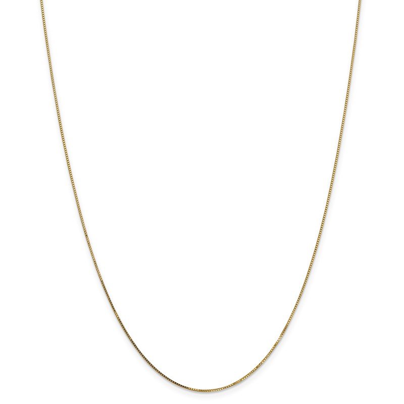 14K 14 inch .7mm Box with Spring Ring Clasp Chain