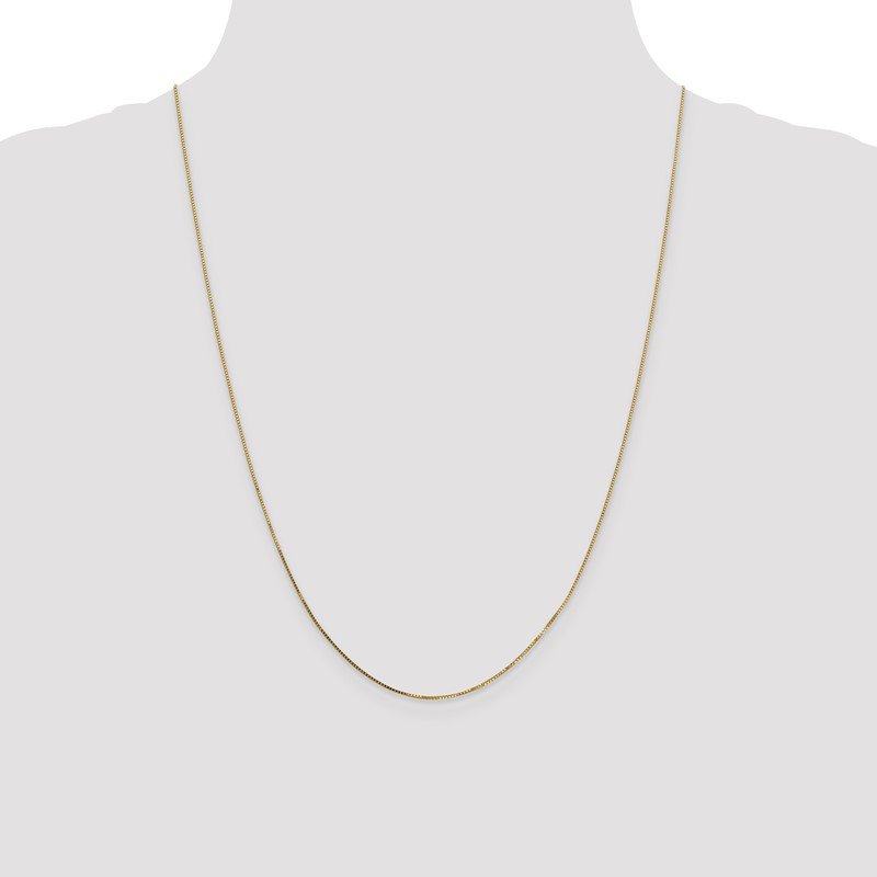 14K 14 inch .7mm Box with Spring Ring Clasp Chain