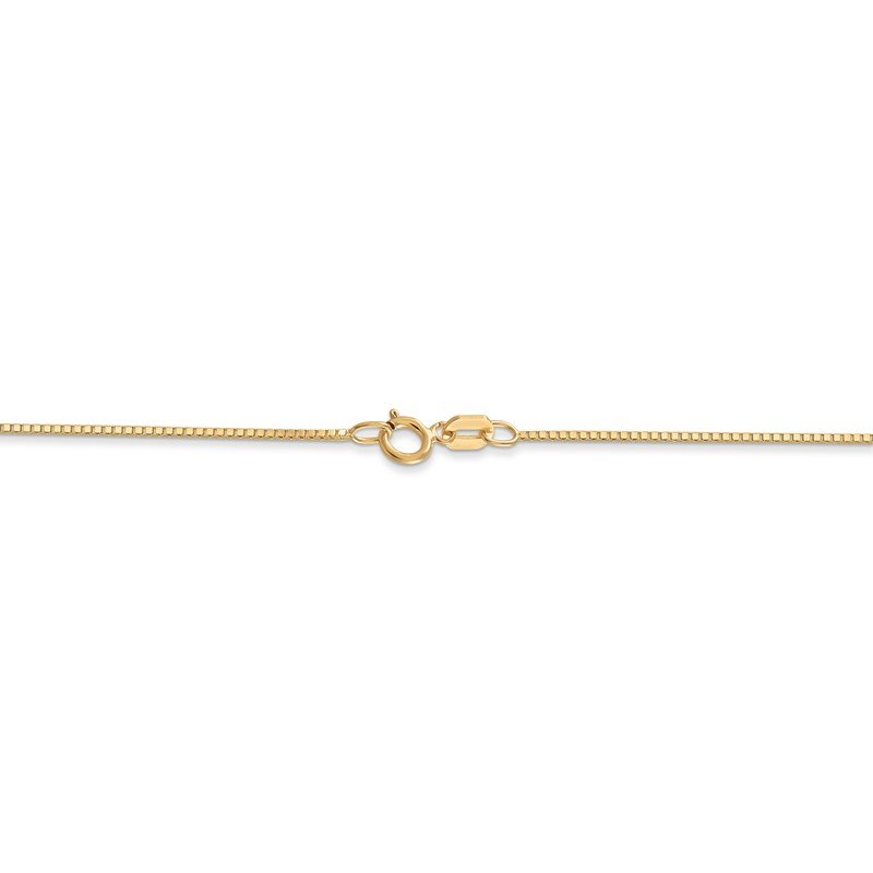 14K 14 inch .7mm Box with Spring Ring Clasp Chain