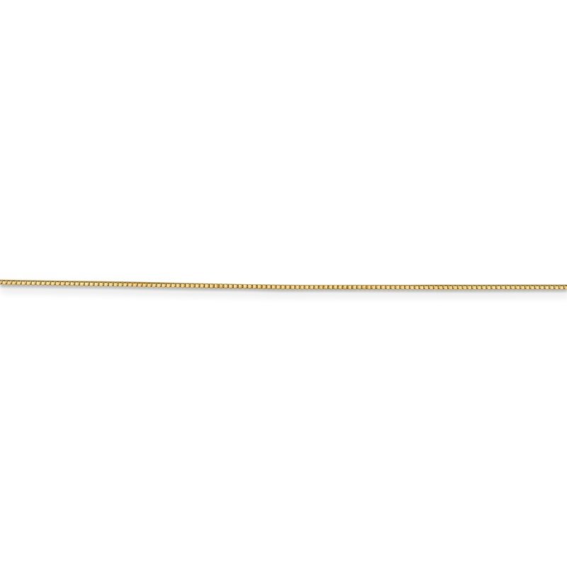 14K 14 inch .7mm Box with Spring Ring Clasp Chain