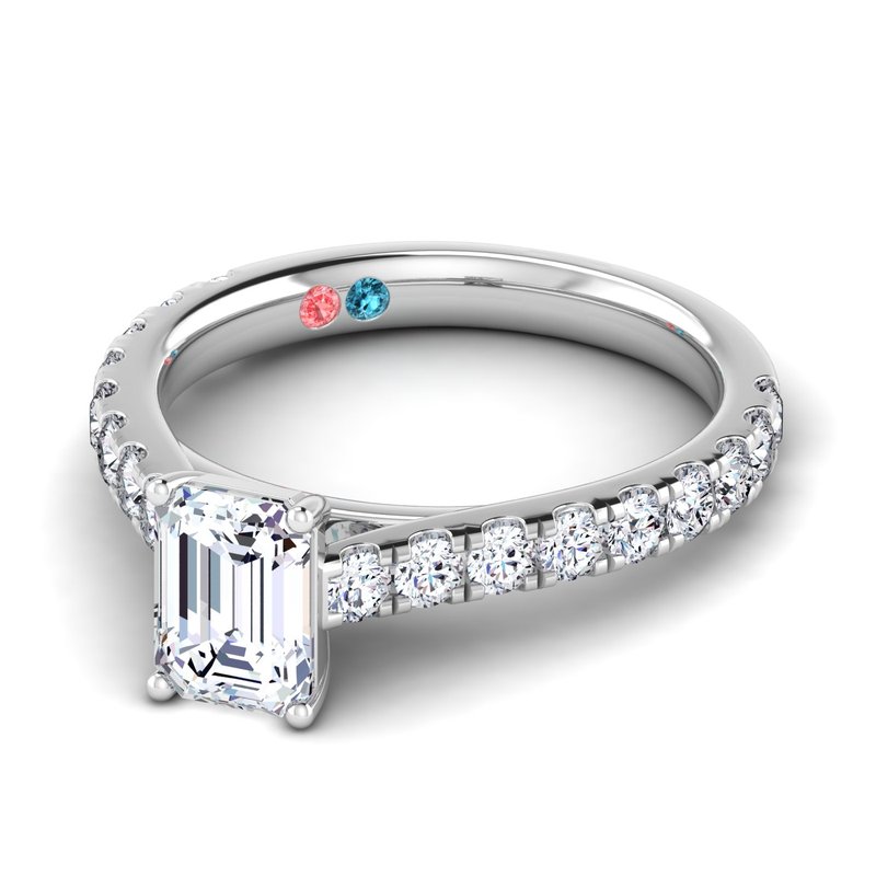 Lab Grown Diamond Pave Diamond Shank Ring