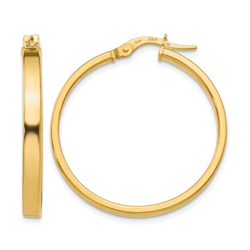 14K Polished Earrings