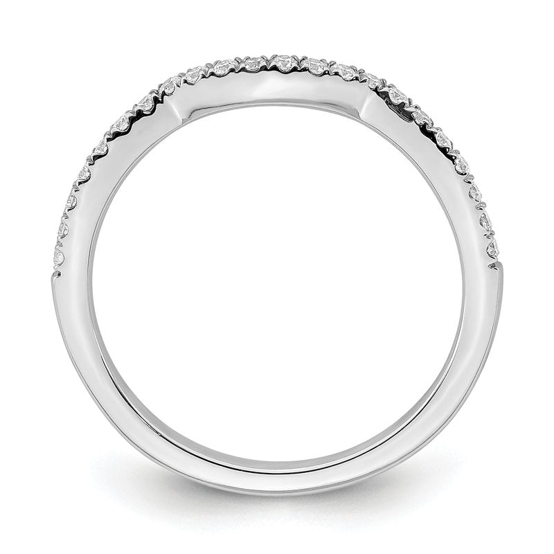 14K White Gold 1/5 carat Lab Grown Diamond VS/SI  D E F  Wedding Band