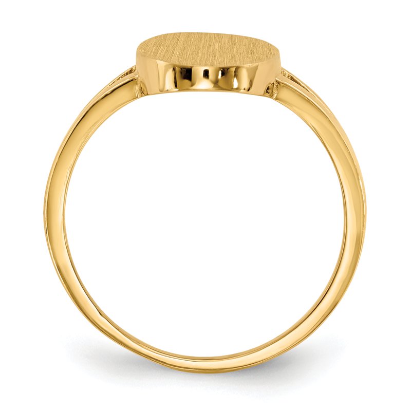 14k 8.5x14.5mm Closed Back Signet Ring