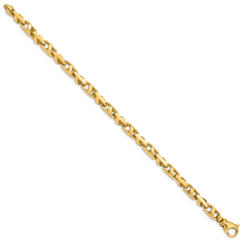 14K 18 inch 5.5mm Fancy Link with Fancy Lobster Clasp Chain