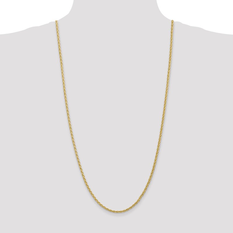 14k 16 inch 3mm Parisian Wheat with Lobster Clasp Chain