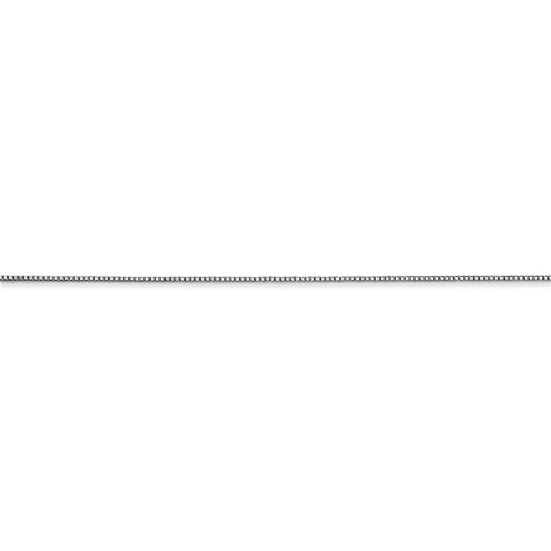 14K White Gold 14 inch .5mm Box with Spring Ring Clasp Chain