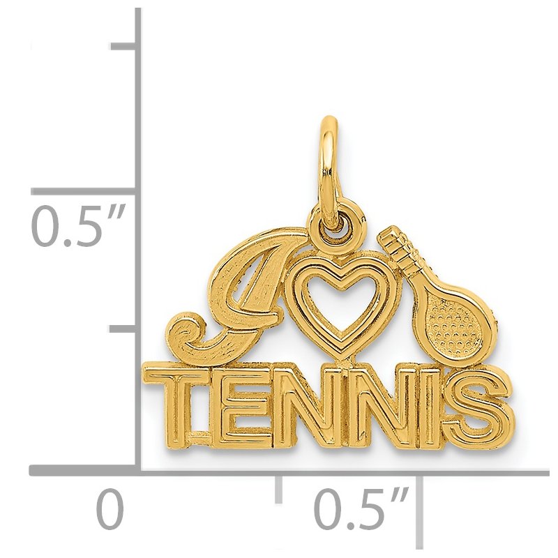 14K I HEART TENNIS Charm
