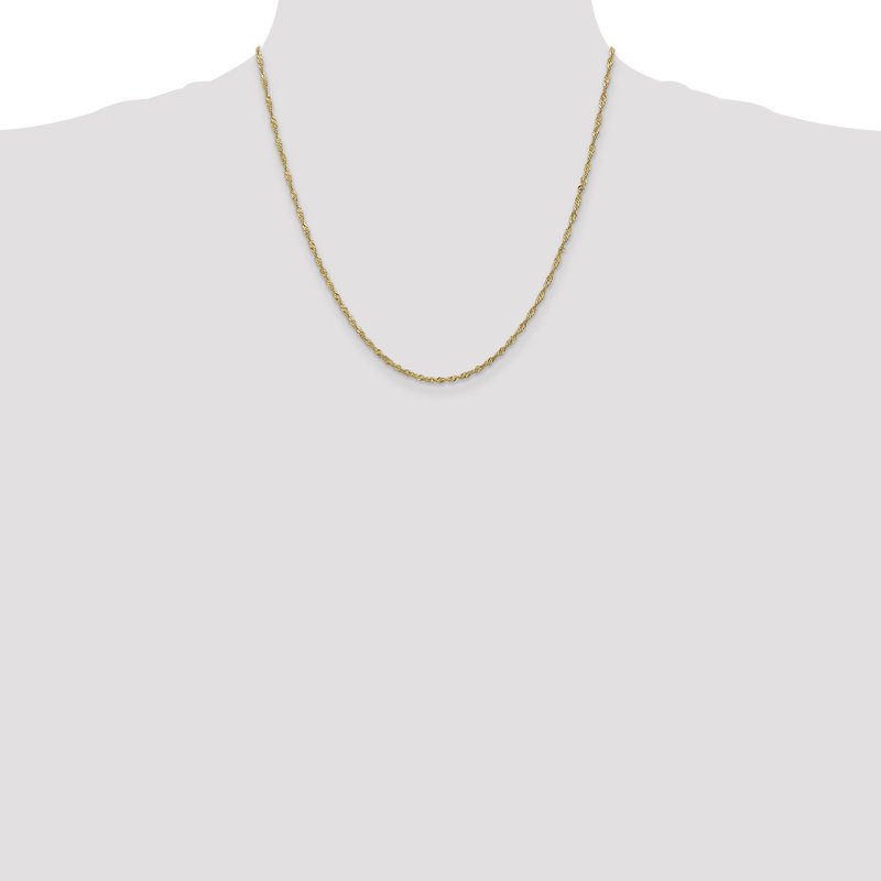 14K 1.6 mm Singapore Chain Anklet