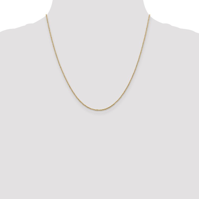 14K 14 inch 1.1mm Ropa with Spring Ring Clasp Chain